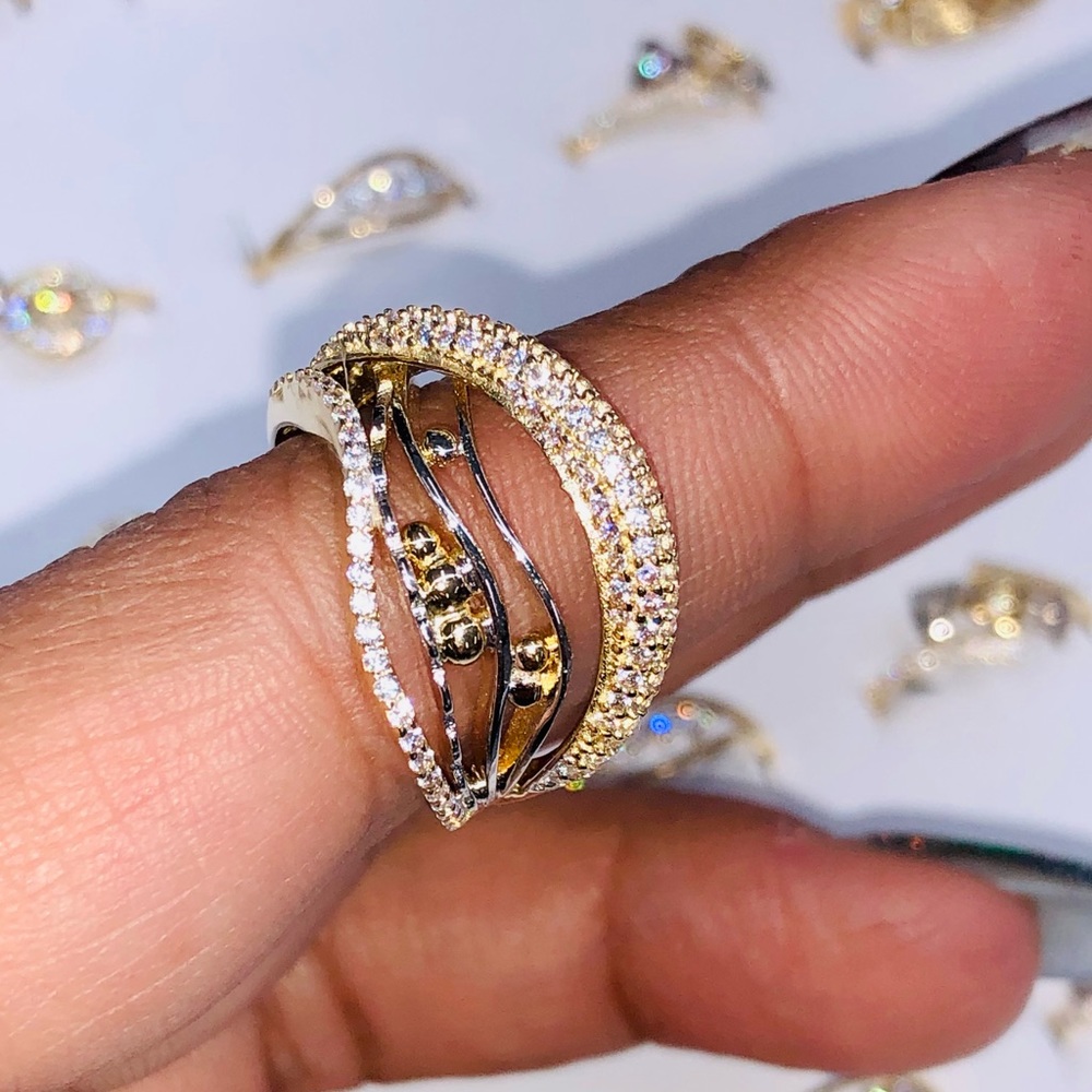 14k solid real gold Free Appraisal custom made design like no other stunning WOW - Picture 5 of 5